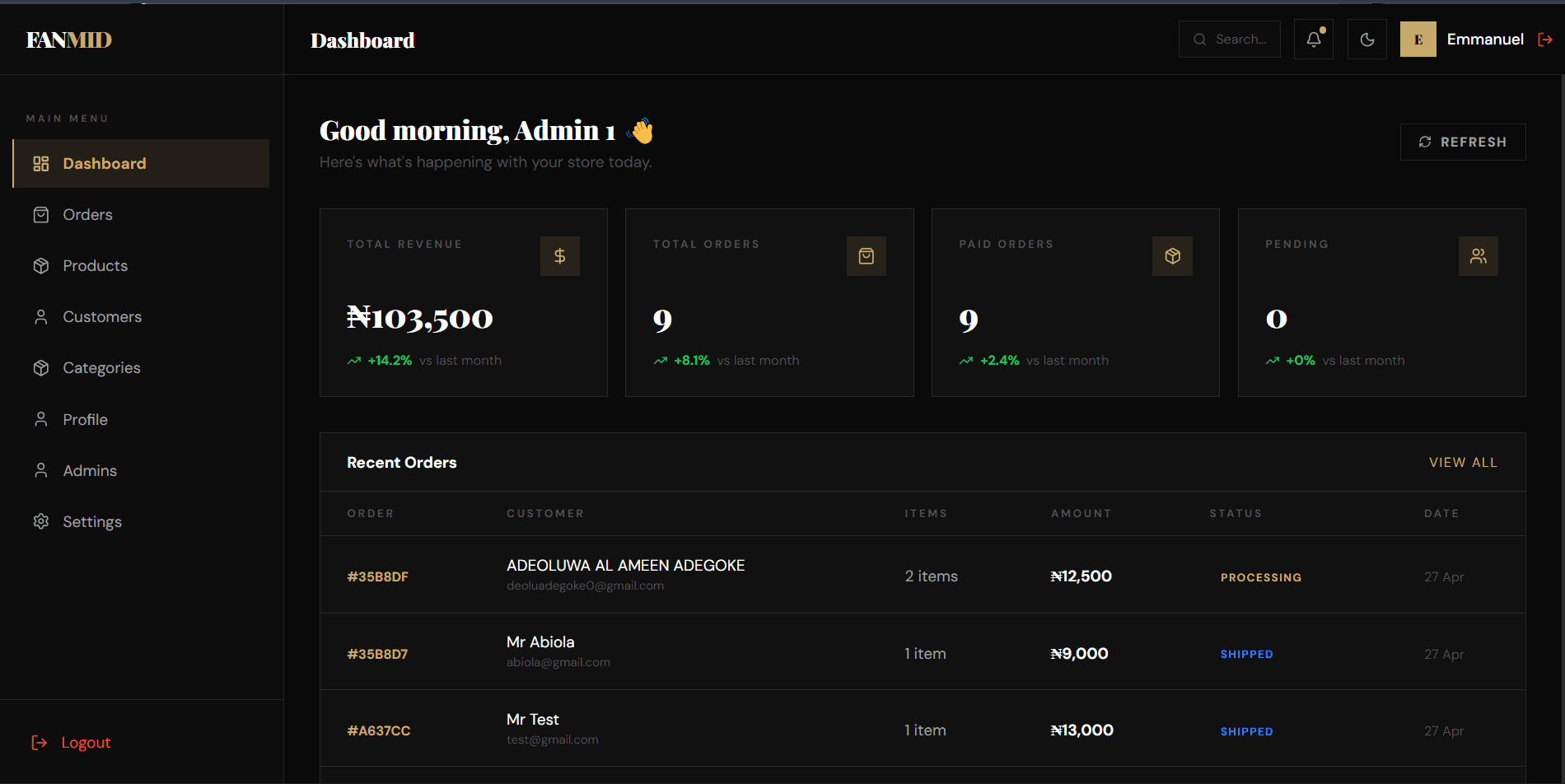 FanMid Commerce screenshot 1