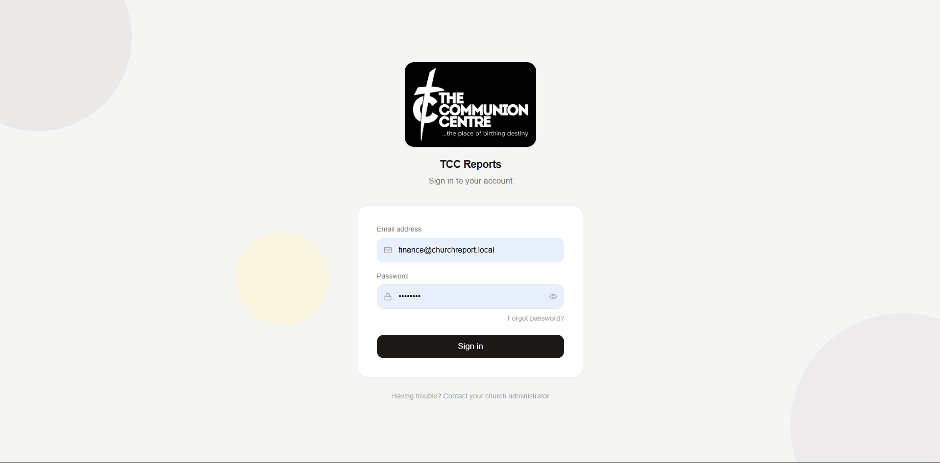 The Communion Centre Reports
